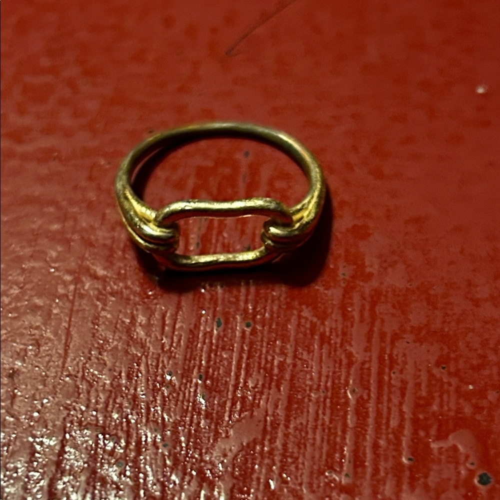 Gold-Tone Chain Link Ring